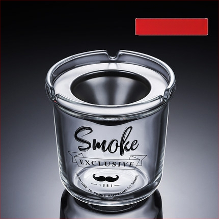 Sklenený popolník s viečkom, proti rozptylu popolov, viacúčelový (do auta, domova, kancelárie)