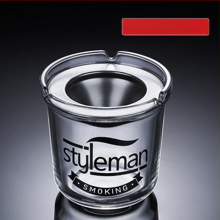 Sklenený popolník s viečkom, proti rozptylu popolov, viacúčelový (do auta, domova, kancelárie)