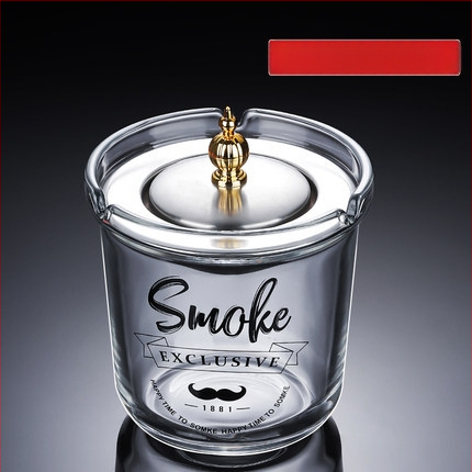 Sklenený popolník s viečkom, proti rozptylu popolov, viacúčelový (do auta, domova, kancelárie)