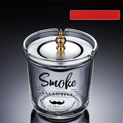 Sklenený popolník s viečkom, proti rozptylu popolov, viacúčelový (do auta, domova, kancelárie)