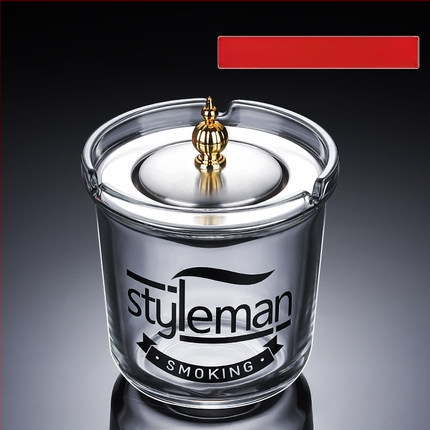 Sklenený popolník s viečkom, proti rozptylu popolov, viacúčelový (do auta, domova, kancelárie)