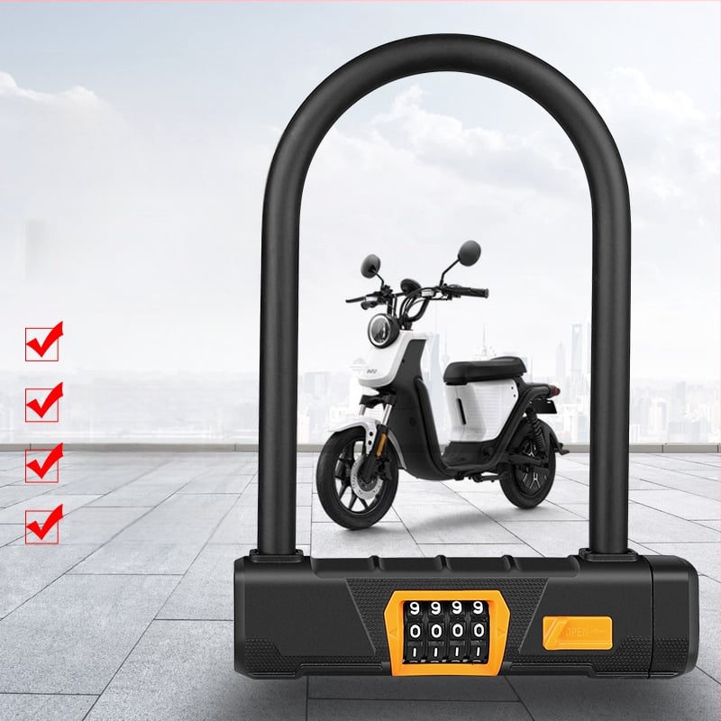 U formos užraktas dviračiui, prekės ženklas JcSp Jianshi, modelis U-lock, plieninis kabelis, svoris 1,6 kg, šiuolaikiškas paprastumas