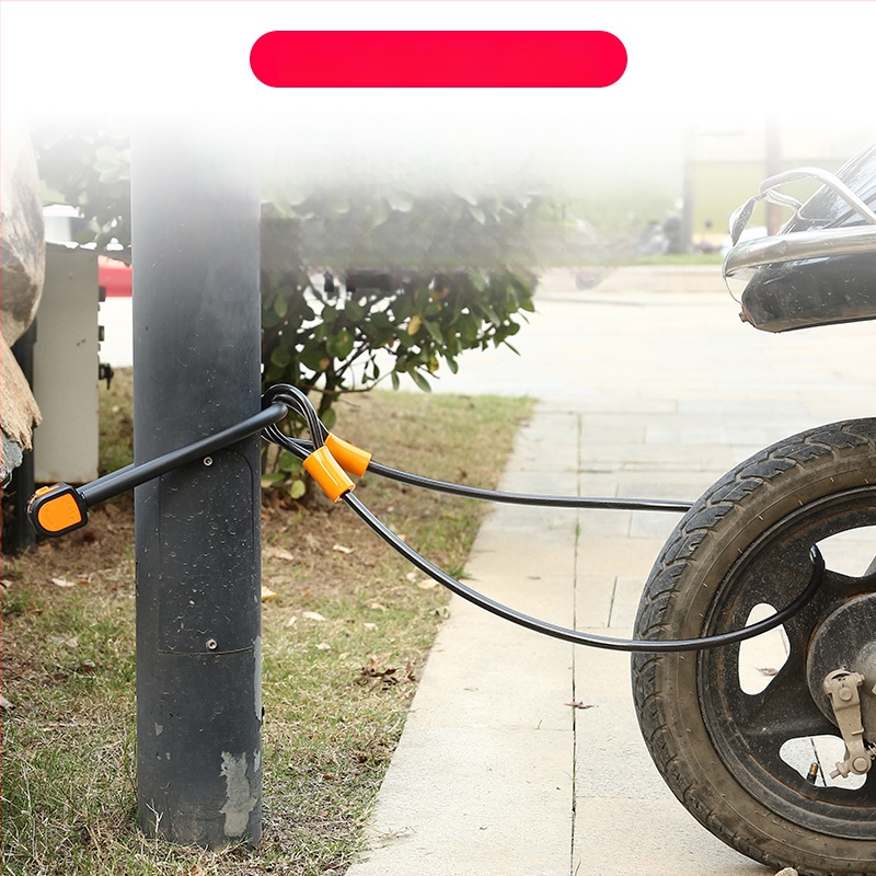 U formos užraktas dviračiui, prekės ženklas JcSp Jianshi, modelis U-lock, plieninis kabelis, svoris 1,6 kg, šiuolaikiškas paprastumas