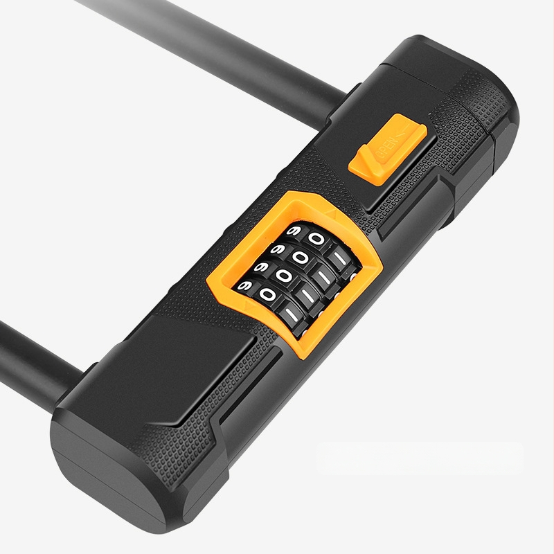 U formos užraktas dviračiui, prekės ženklas JcSp Jianshi, modelis U-lock, plieninis kabelis, svoris 1,6 kg, šiuolaikiškas paprastumas