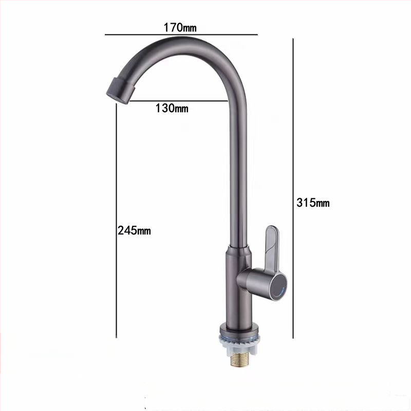 Kuchynský kohút Seamans, model XMS-3811H, nerezová oceľ, 1,6 MPa, keramický ventil
