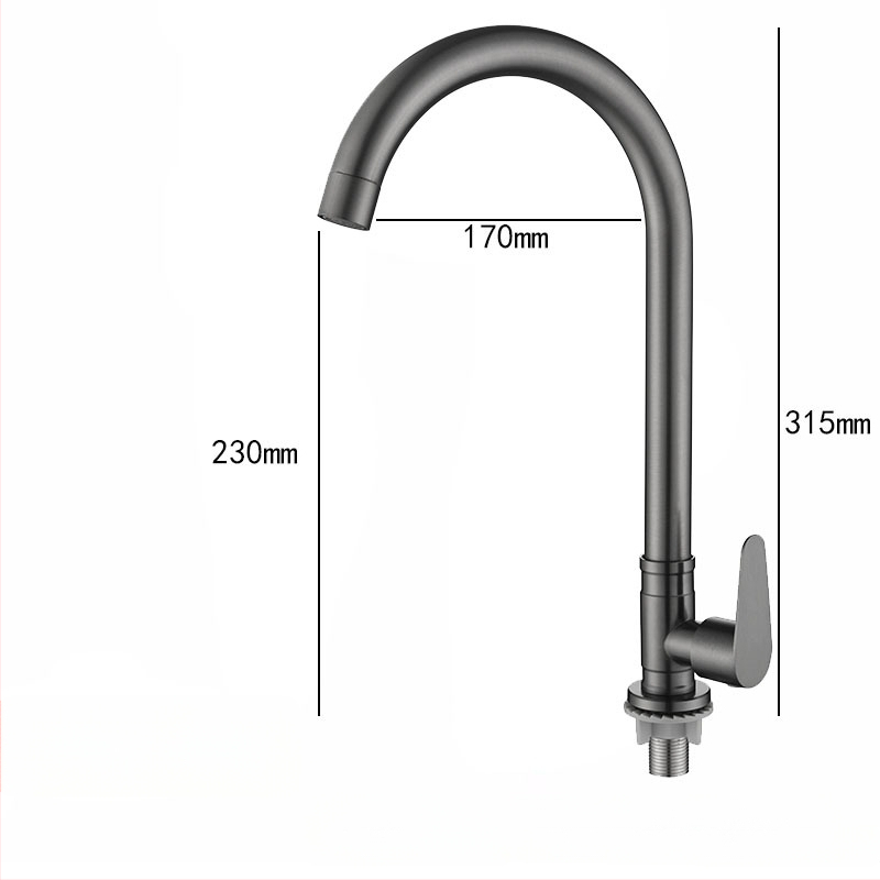 Kuchynský kohút Seamans, model XMS-3811H, nerezová oceľ, 1,6 MPa, keramický ventil