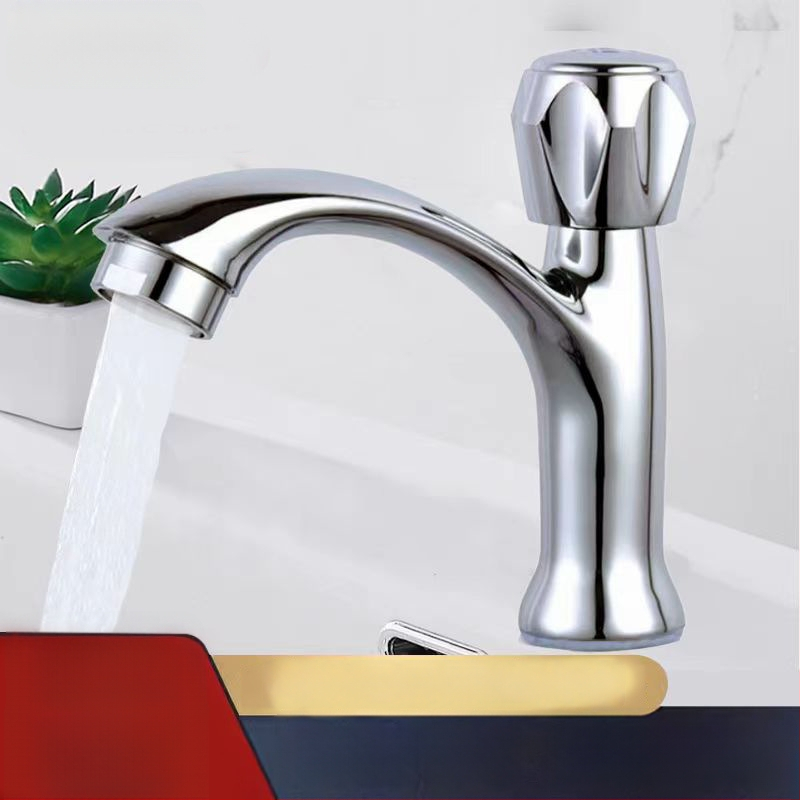 Seamans batéria na umývadlo zo zinkovej zliatiny, vysoký výtok, jediný studený prúd, keramický ventil, model XMS-3118