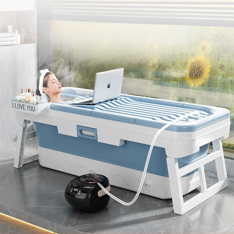 Elektricky vyhrievaná skladacia vaňa pre dospelých – parná vaňa na celé telo, domáce použitie