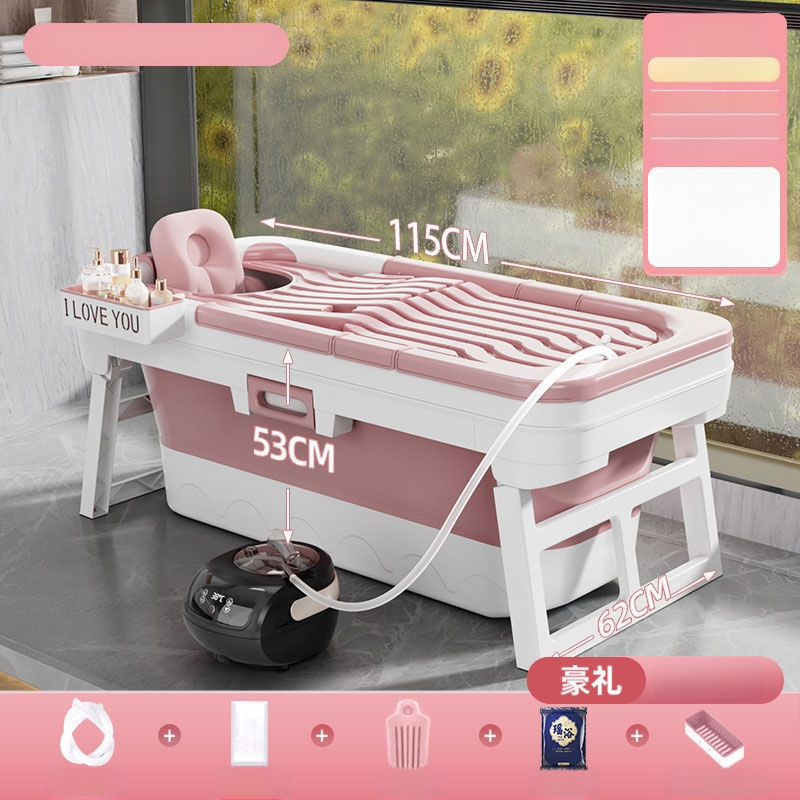 Elektricky vyhrievaná skladacia vaňa pre dospelých – parná vaňa na celé telo, domáce použitie