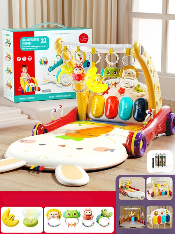 Detské pedálové klavírne chodítko – dvojúčelová hudobná vzdelávacia hračka pre 0–3 roky, z plastu