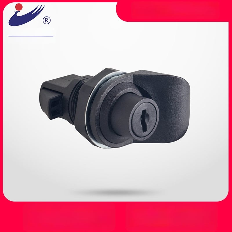 Hengzhu MS750 Zámok na dvere elektro-skriňe – plastový tlačítkový zámok, Ball lock, PA6