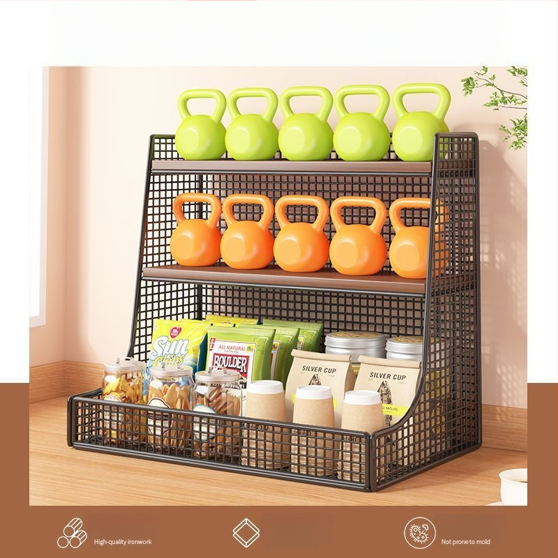 3-podlažný kovový stolný organizér – moderný minimalistický dizajn, stolový typ, bez montáže