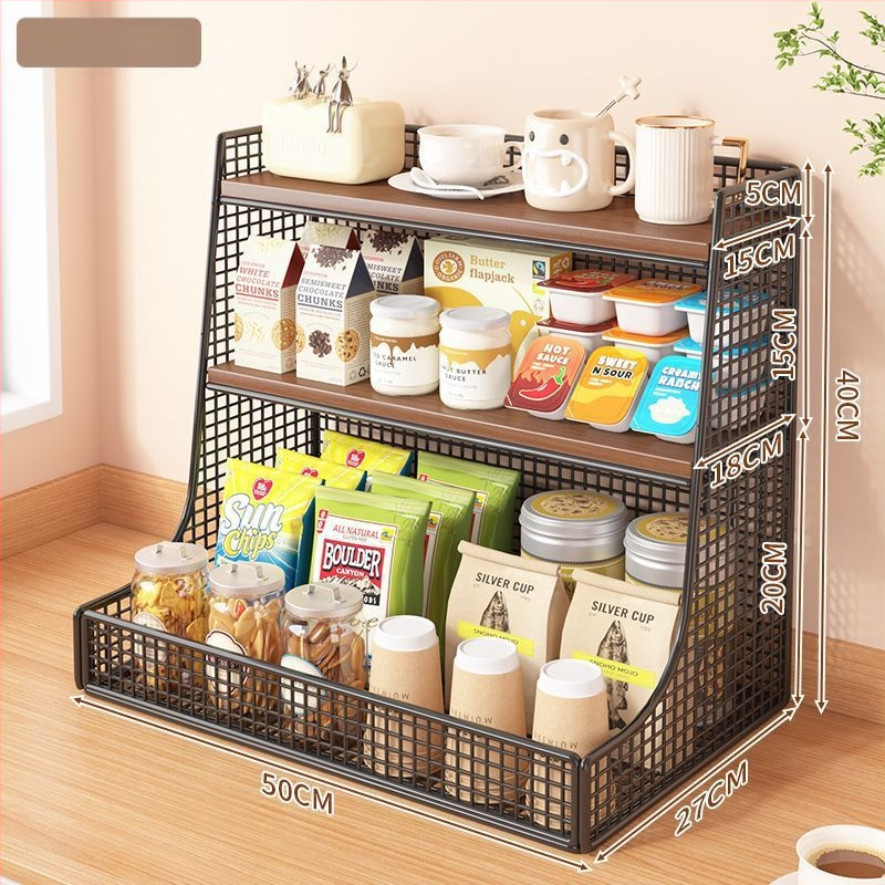 3-podlažný kovový stolný organizér – moderný minimalistický dizajn, stolový typ, bez montáže