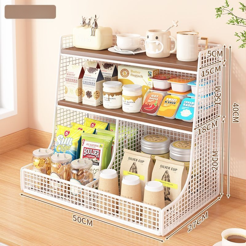 3-podlažný kovový stolný organizér – moderný minimalistický dizajn, stolový typ, bez montáže