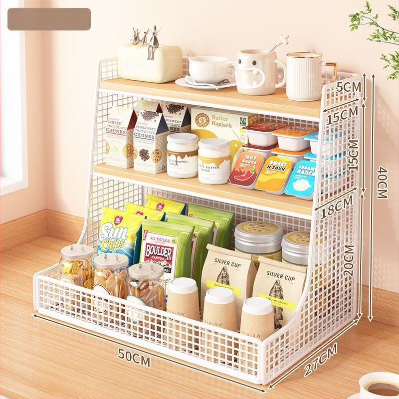 3-podlažný kovový stolný organizér – moderný minimalistický dizajn, stolový typ, bez montáže