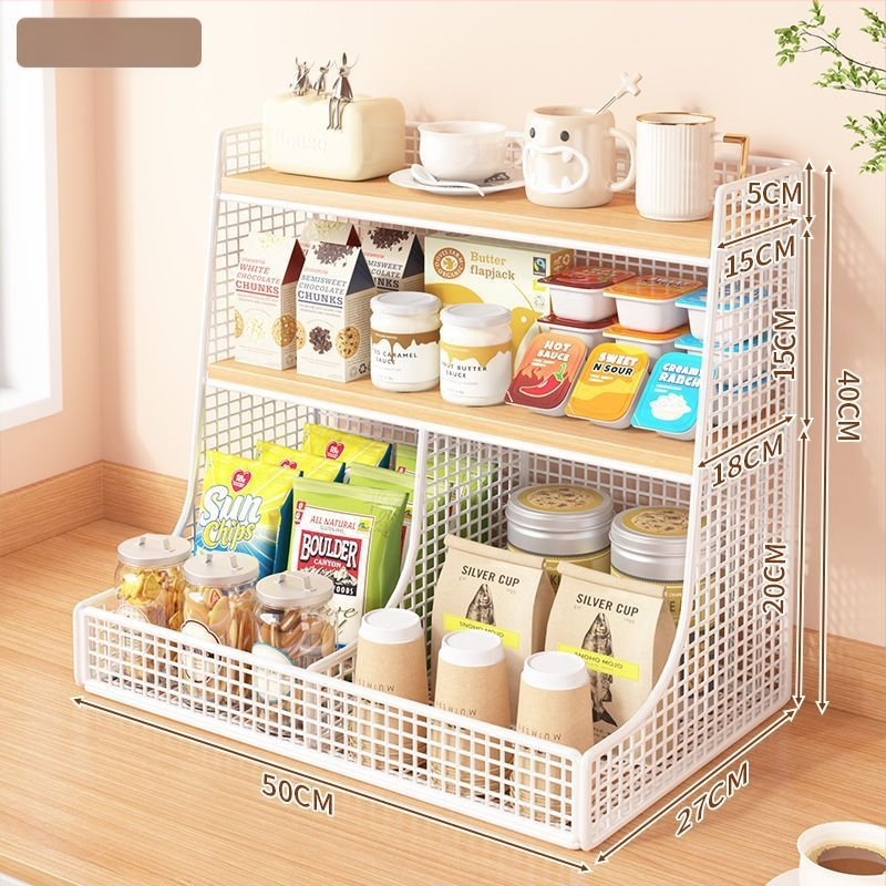 3-podlažný kovový stolný organizér – moderný minimalistický dizajn, stolový typ, bez montáže