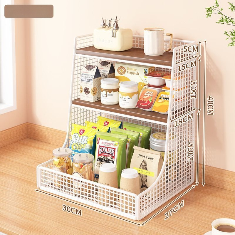 3-podlažný kovový stolný organizér – moderný minimalistický dizajn, stolový typ, bez montáže