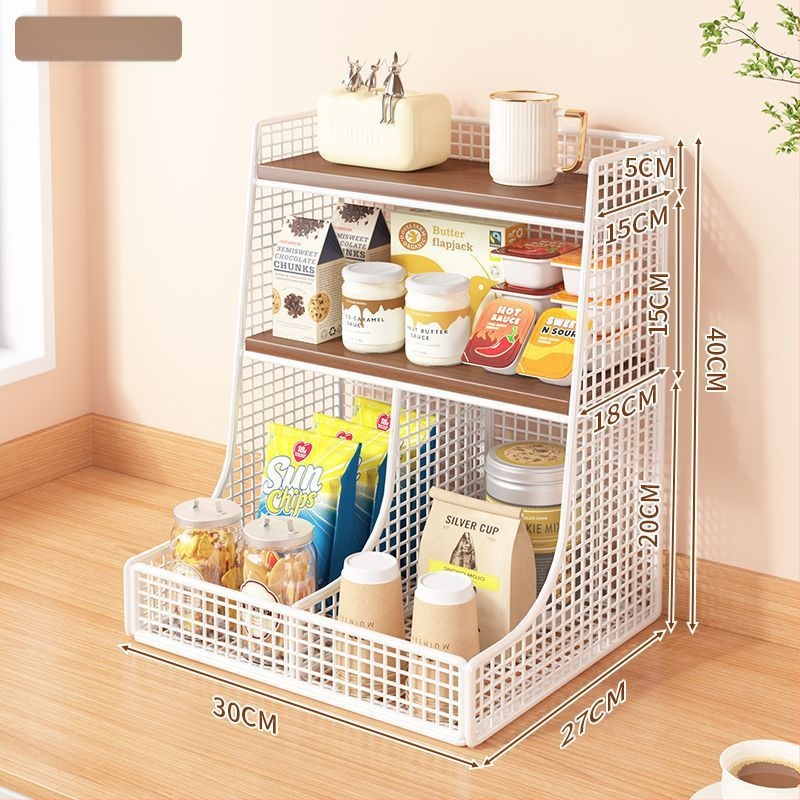 3-podlažný kovový stolný organizér – moderný minimalistický dizajn, stolový typ, bez montáže