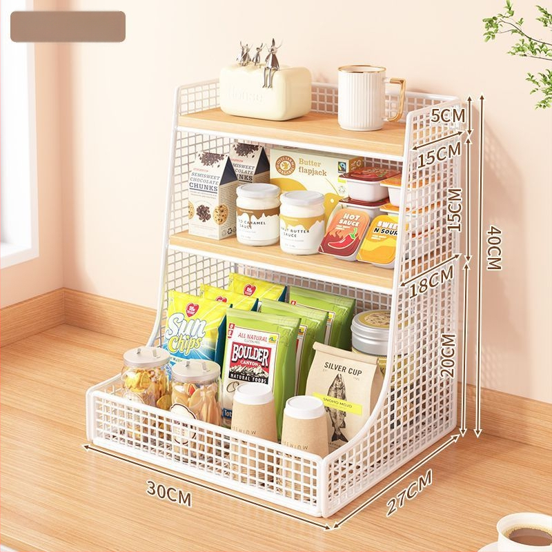 3-podlažný kovový stolný organizér – moderný minimalistický dizajn, stolový typ, bez montáže