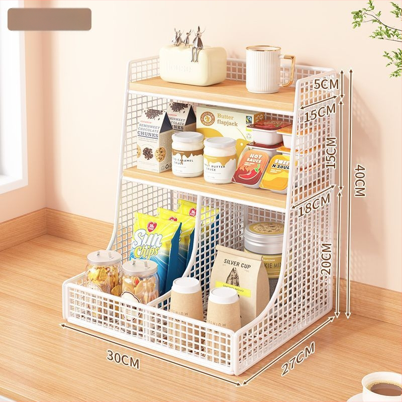 3-podlažný kovový stolný organizér – moderný minimalistický dizajn, stolový typ, bez montáže