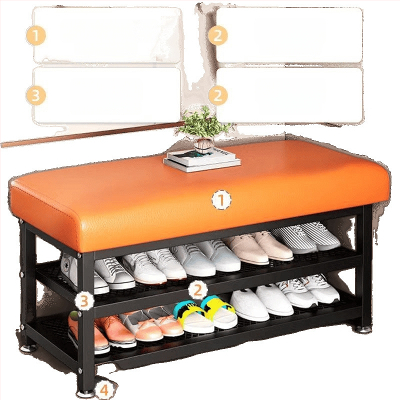 Pohyblivá lavička na topánky z Oxford látky so zabudovaným sedením