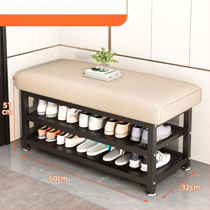 Pohyblivá lavička na topánky z Oxford látky so zabudovaným sedením