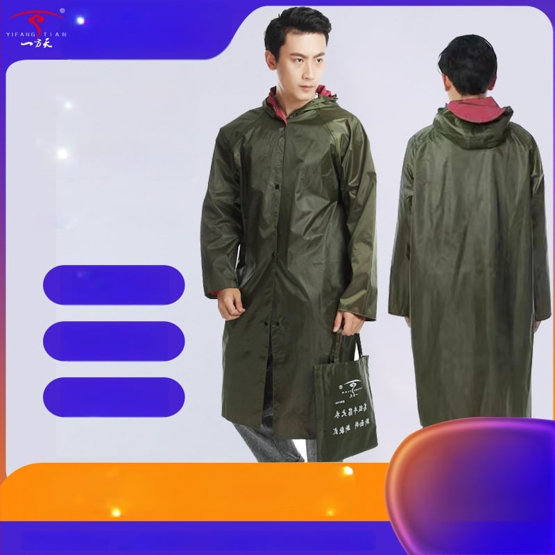 Dospelý dážďový pončó z Oxford materiálu, hrubý štýl, s PVC vodotesnou vrstvou, turistické oblečenie do dažďa