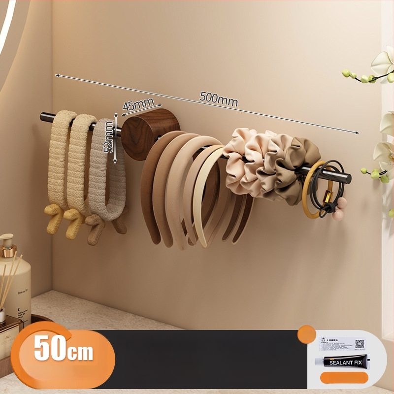 Drevený držiak uterákov na stenu, minimalistický moderný štýl, s jednou tyčou