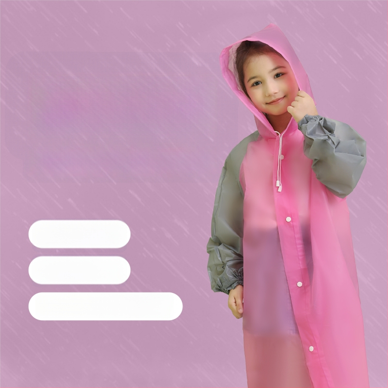 Detské pončo do dažďa z PEVA, hrúbka 0,15 mm, spojovaný/univerzálny štýl, vhodný pre deti