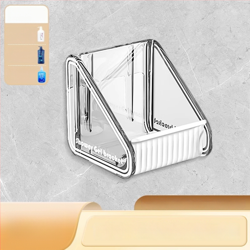 Seinasse paigaldatav dušikorraldaja tugeva konksuga – puurimata paigaldus, 2 tk pakis, 3 kg kandevõime, 1 taseme riiul, šampooni ja dušigeeli hoidik