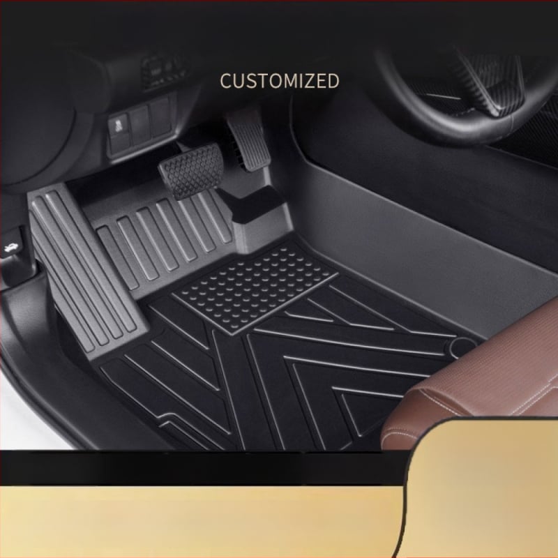 Gabina TPE podlahové rohože pre vyhradený model auta, s upevnením na spony, plne uzavretý práh a trojrozmerný dizajn s vysokým okrajom