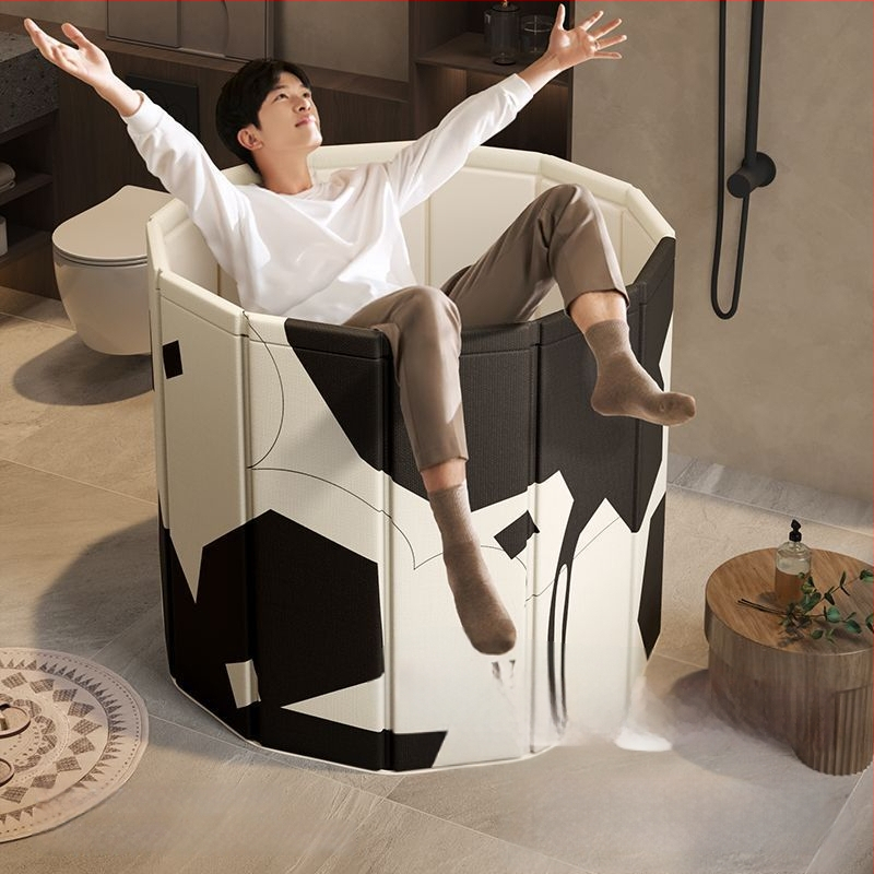 Sulankstomas vonios kibiras iš tarpaulin medžiagos suaugusiems – viso kūno maudynės