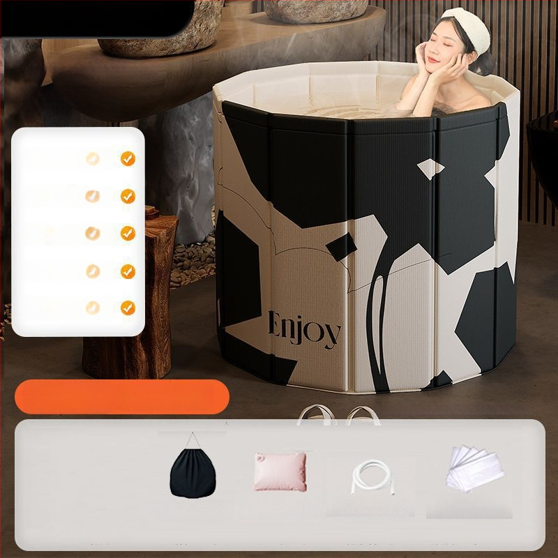 Sulankstomas vonios kibiras iš tarpaulin medžiagos suaugusiems – viso kūno maudynės