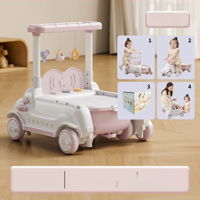 Detská ťahacia hračka na učenie chôdze, JOYNCLEON, plast, pre vek 0-3 rokov, viacfunkčný sprievodca chôdze (Značka JOYNCLEON; Materiál Plast; Vek 0–3)