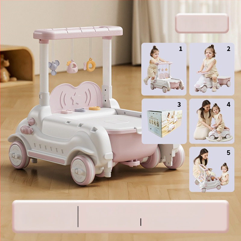 Detská ťahacia hračka na učenie chôdze, JOYNCLEON, plast, pre vek 0-3 rokov, viacfunkčný sprievodca chôdze (Značka JOYNCLEON; Materiál Plast; Vek 0–3)