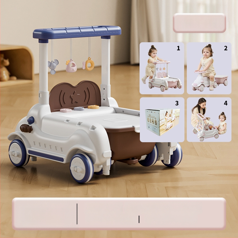 Detská ťahacia hračka na učenie chôdze, JOYNCLEON, plast, pre vek 0-3 rokov, viacfunkčný sprievodca chôdze (Značka JOYNCLEON; Materiál Plast; Vek 0–3)