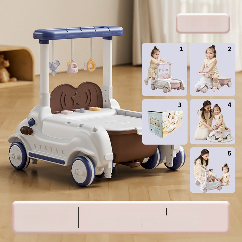 Detská ťahacia hračka na učenie chôdze, JOYNCLEON, plast, pre vek 0-3 rokov, viacfunkčný sprievodca chôdze (Značka JOYNCLEON; Materiál Plast; Vek 0–3)