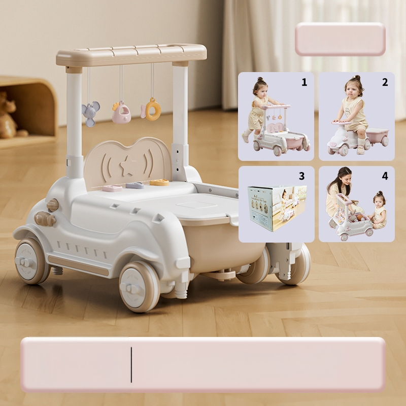 Detská ťahacia hračka na učenie chôdze, JOYNCLEON, plast, pre vek 0-3 rokov, viacfunkčný sprievodca chôdze (Značka JOYNCLEON; Materiál Plast; Vek 0–3)