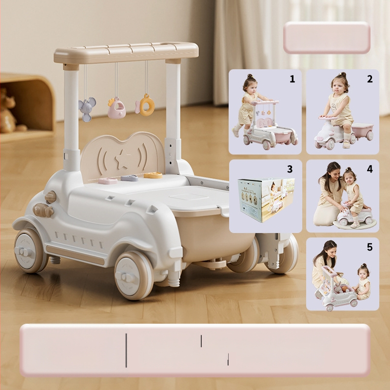 Detská ťahacia hračka na učenie chôdze, JOYNCLEON, plast, pre vek 0-3 rokov, viacfunkčný sprievodca chôdze (Značka JOYNCLEON; Materiál Plast; Vek 0–3)