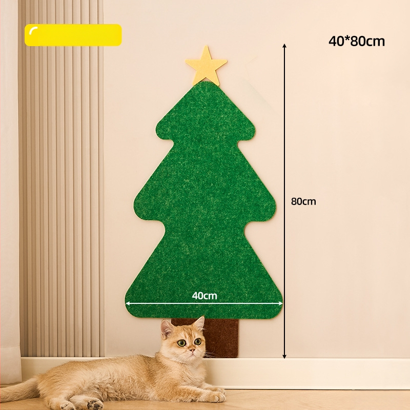 Mačací nástenný škrabací štítok – samolepiaci, odolný voči opotrebeniu, neuvoľňuje vlákna, materiál: filc, roztomilý štýl