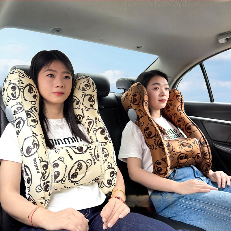 Detská cestovná vankúš do auta na spanie - prenosný nafúknuteľný opierka hlavy, TPU materiál, vhodné pre všetky ročné obdobia, roztomilý štýl, univerzálna kompatibilita