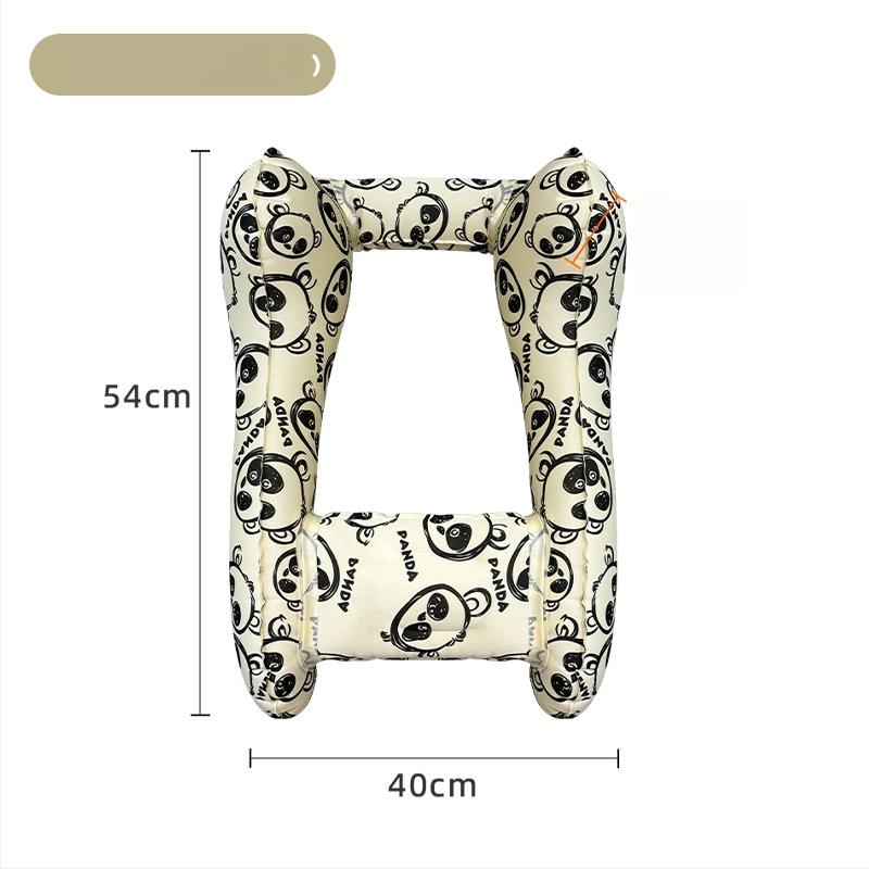 Detská cestovná vankúš do auta na spanie - prenosný nafúknuteľný opierka hlavy, TPU materiál, vhodné pre všetky ročné obdobia, roztomilý štýl, univerzálna kompatibilita