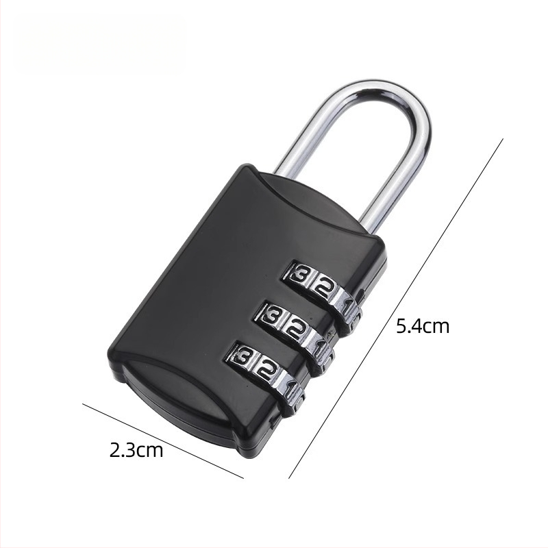 Kombinačný visací zámok zo zinkovej zliatiny, číselný zámok – všeobecné použitie doma, internát, batožina a skrine (moderný minimalistický štýl)