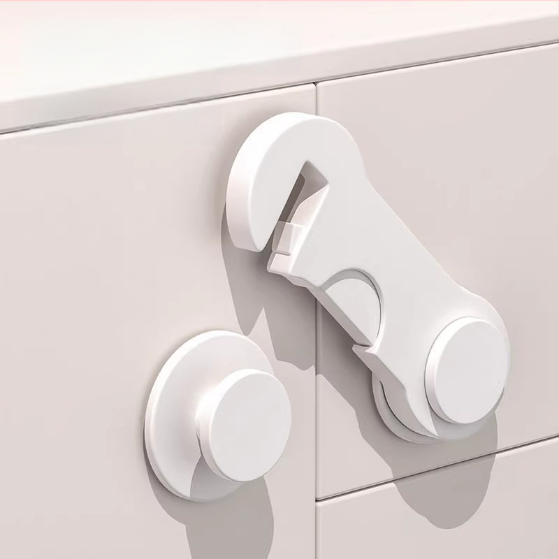 Detská bezpečnostná zámka na zásuvky a dvierka skriniek – zabraňuje otvoreniu a prisatiu prstov (Model: Štandardný; Materiál: Štandardný; Číslo produktu: TTT1004011987; Štýl: Moderný minimalistický)