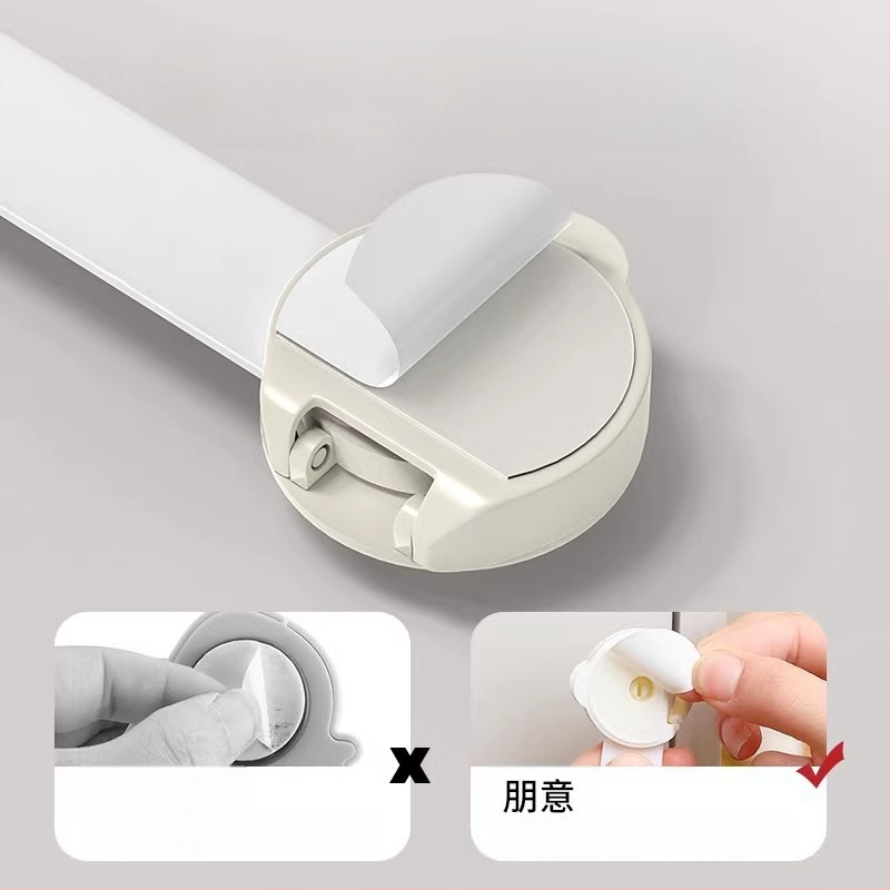 Detská bezpečnostná zámka na zásuvky a dvierka skriniek – zabraňuje otvoreniu a prisatiu prstov (Model: Štandardný; Materiál: Štandardný; Číslo produktu: TTT1004011987; Štýl: Moderný minimalistický)