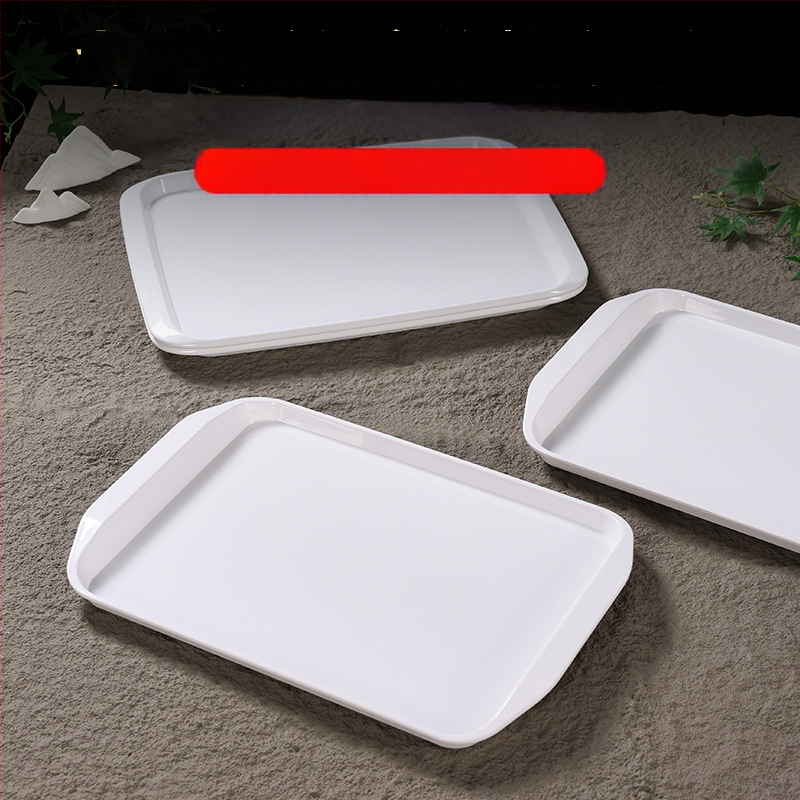 Belleren melamínový podnos obdĺžnikového tvaru, moderný štýl, potlačené logo, možnosť prispôsobenia