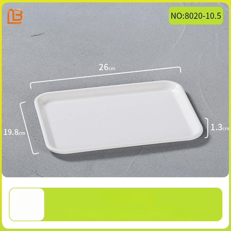 Belleren melamínový podnos obdĺžnikového tvaru, moderný štýl, potlačené logo, možnosť prispôsobenia