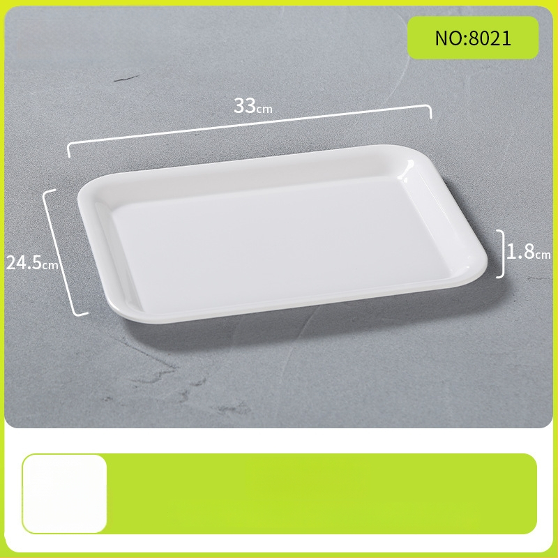 Belleren melamínový podnos obdĺžnikového tvaru, moderný štýl, potlačené logo, možnosť prispôsobenia