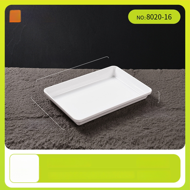 Belleren melamínový podnos obdĺžnikového tvaru, moderný štýl, potlačené logo, možnosť prispôsobenia