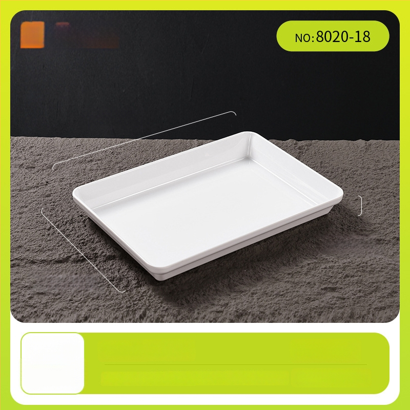 Belleren melamínový podnos obdĺžnikového tvaru, moderný štýl, potlačené logo, možnosť prispôsobenia